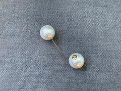 Double Pearl Brooch